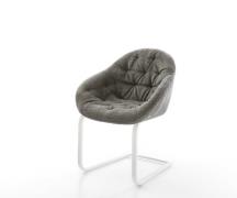 DELIFE Sledemodel Gaio-Flex bouclé zacht mud sledemodel vlak wit