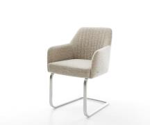 DELIFE Sledemodel Greg-Flex geweven stof beige sledemodel vlak roestvr...