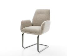 DELIFE Sledemodel Zoa-Flex geweven stof beige sledemodel vlak grafiet ...