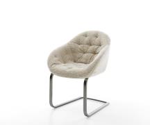 DELIFE Sledemodel Gaio-Flex geweven stof beige sledemodel vlak grafiet