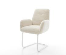 DELIFE Sledemodel Zoa-Flex pluchen crème-wit sledemodel vlak wit pocke...