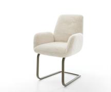 DELIFE Sledemodel Zoa-Flex pluchen crème-wit sledemodel vlak afwerking...