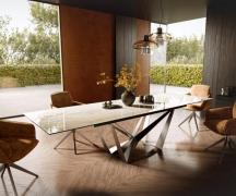 DELIFE Eettafel Edge 200-300x100 keramiek  Laminam® Onice Oro Spider v...