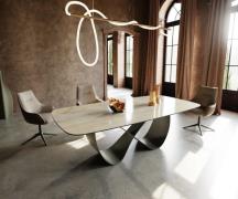 DELIFE Eetkamertafel Edge Boot 240x120 cm Keramiek Iris FMG Onice Oro ...