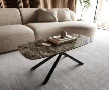 DELIFE Salontafel Edge Boot 100x50 cm keramiek Laminam® Emperador Extr...