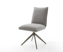 DELIFE Draaistoel Lelio-Flex zachte stof met structuur grijs kruisfram...