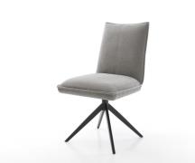 DELIFE Draaistoel Lelio-Flex zachte stof met structuur grijs kruisfram...