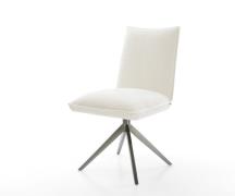 DELIFE Draaistoel Lelio-Flex bouclé zacht beige kruisframe breed grafi...