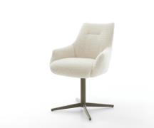 DELIFE Draaistoel Alja-Flex met armleuning teddy beige kruispoot afwer...