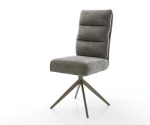 DELIFE Draaistoel Pela-Flex bouclé zacht mud kruisframe breed afwerkin...