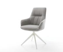 DELIFE Draaistoel Zelia-Flex met armleuning zachte stof met structuur ...