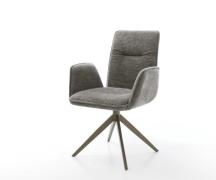 DELIFE Draaistoel Vinja-Flex bouclé zacht mud kruisframe breed afwerki...