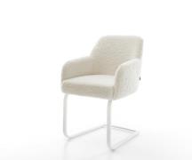 DELIFE Sledemodel Greg-Flex teddy beige sledemodel vlak wit pocketveer...