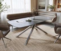 DELIFE Eettafel Edge Boot 200x100 cm Keramiek Boulevard Betonlook krui...