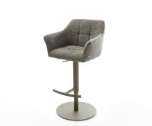 DELIFE Barstoel Yulo-Flex Bouclé zacht Mud Draaivoet in hoogte verstel...