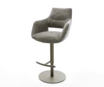 DELIFE Barstoel Yago-Flex Bouclé zacht Mud Draaivoet in hoogte verstel...