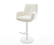 DELIFE Barstoel Clea-Flex Bouclé zacht Beige Draaivoet in hoogte verst...