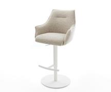 DELIFE Barstoel Alja-Flex Zachte Geweven stof Beige Draaivoet in hoogt...