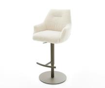 DELIFE Barstoel Alja-Flex Teddystof Beige Draaivoet in hoogte verstelb...