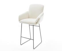 DELIFE Barstoel Luan-Flex Bouclé zacht Beige Sledeonderstel metaal zwa...