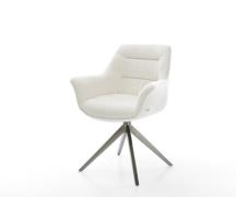 DELIFE Draaistoel Kaira-Flex bouclé zacht beige kruisframe breed grafi...