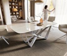 DELIFE Eettafel Edge boot 200x100 cm keramiek Onyx Champagne Spider me...