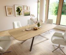 DELIFE Eettafel Edge Boot 240x120 cm Keramiek Laminam® Sabbia Eichefar...