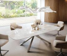 DELIFE Eetkamertafel Edge Boot 270x120 cm Keramiek Iris FMG Onice Grig...