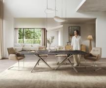 DELIFE Eettafel Edge Boot 260x120 cm Keramiek Laminam® Nero Greco Anth...