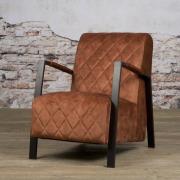 Velvet fauteuil Villa | Koper