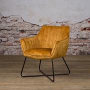 Velvet fauteuil Monte | Geel