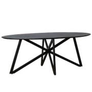 Ovale eettafel Oslo Black Acasia Web Leg 200cm