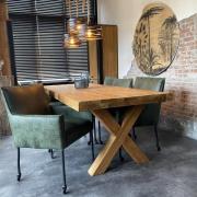 Eettafel gerecycled oud teak 220cm