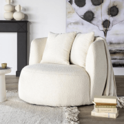 Fauteuil Louis met kussen - beige Spark