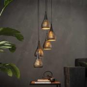 Hanglamp | Baltimore Getrapt | 5x Ø15cm
