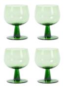 HKliving The Emeralds laag wijnglas set van 4