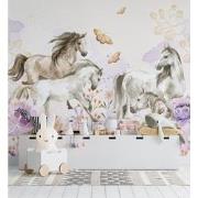 Paarden pracht - Kinderbehang - 292,2 cm x 280 cm - Walloha