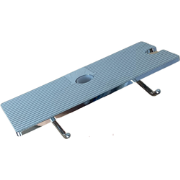 Planchet Metro 25x10cm met handdouchehouder chroom voor montage aan ee...