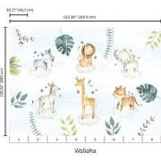 Safari droom - Kinderbehang - 389,6 cm x 280 cm - Walloha