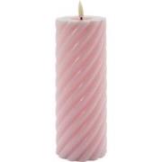 Mansion atmosphere swirl led kaars licht roze 20x7,5cm