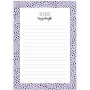 Studio Stationery - A6 Noteblock Memo Flocks lila