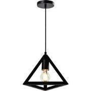 QUVIO Hanglamp met metalen frame driehoek zwart - QUV5151L-BLACK