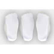 Pedicuredoos voetvorm wit 12 x 5,5 x 4 cm - Set van 3