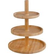 Decopatent® Etagere 3 Laags - Hoge kwaliteit - Etagere - Bamboe hout -...