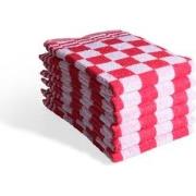 Luxe Keukendoek - Set van 6 - blok - horeca - rood