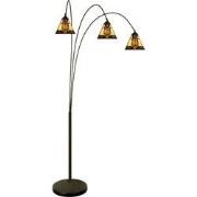 LumiLamp Tiffany Vloerlamp  200 cm Beige Glas Staande Lamp