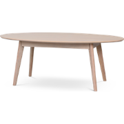 Yumi ovale houten salontafel whitewash - 130 x 65 cm