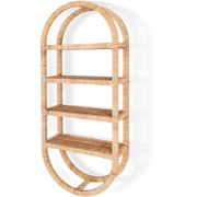 Jenna wandplank rattan - 33 x 13 cm