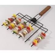 Barbecue spies 6 in 1 opvouwbaar met houten handvat