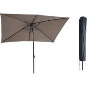 Kopu® Sevilla Parasol Rechthoek 200x300 cm met Hoes - Balkonparasol Ta...